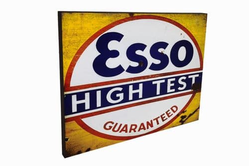 Esso Real Rusty Vintage Metal Sign 40cm x 30cm