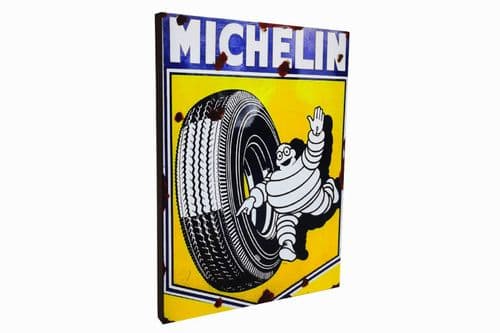 Michelin Real Rusty Vintage Metal Sign 40cm x 30cm