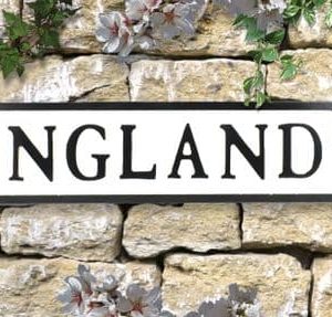 England Crest Wooden Sign ~Hand Made