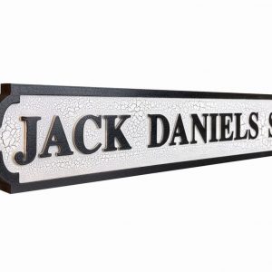 JACK DANIELS STREET SIGN WOOD FINISH HAND MADE