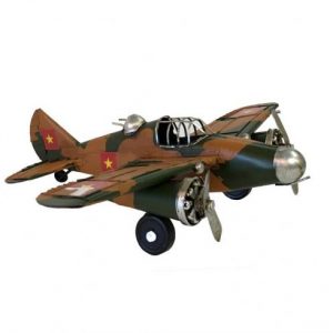 Vintage metal war plane hand made