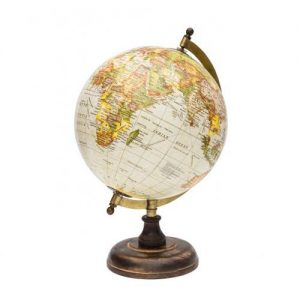 VINTAGE WORLD GLOBE  DESIGN BEIGE