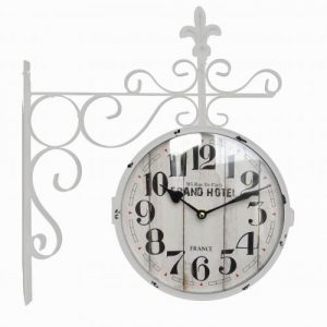 METAL DOUBLE SIDED VINTAGE WALL CLOCK DESIGN