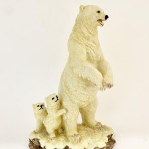 CERAMIC ART FIGURE BEAR FAMILY HAND FINISHING PRODUCTS