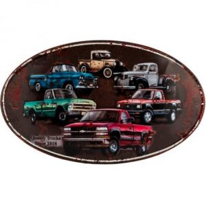 Vintage metal embossed sign