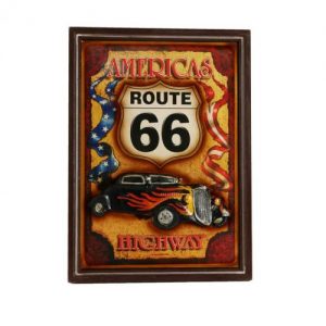 VINTAGE WOOD & RESIN WALL FRAME HAND MADE & HAND PAINTED