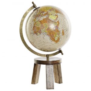 GLOBE MANGO & METAL BALL 20 CM BROWN