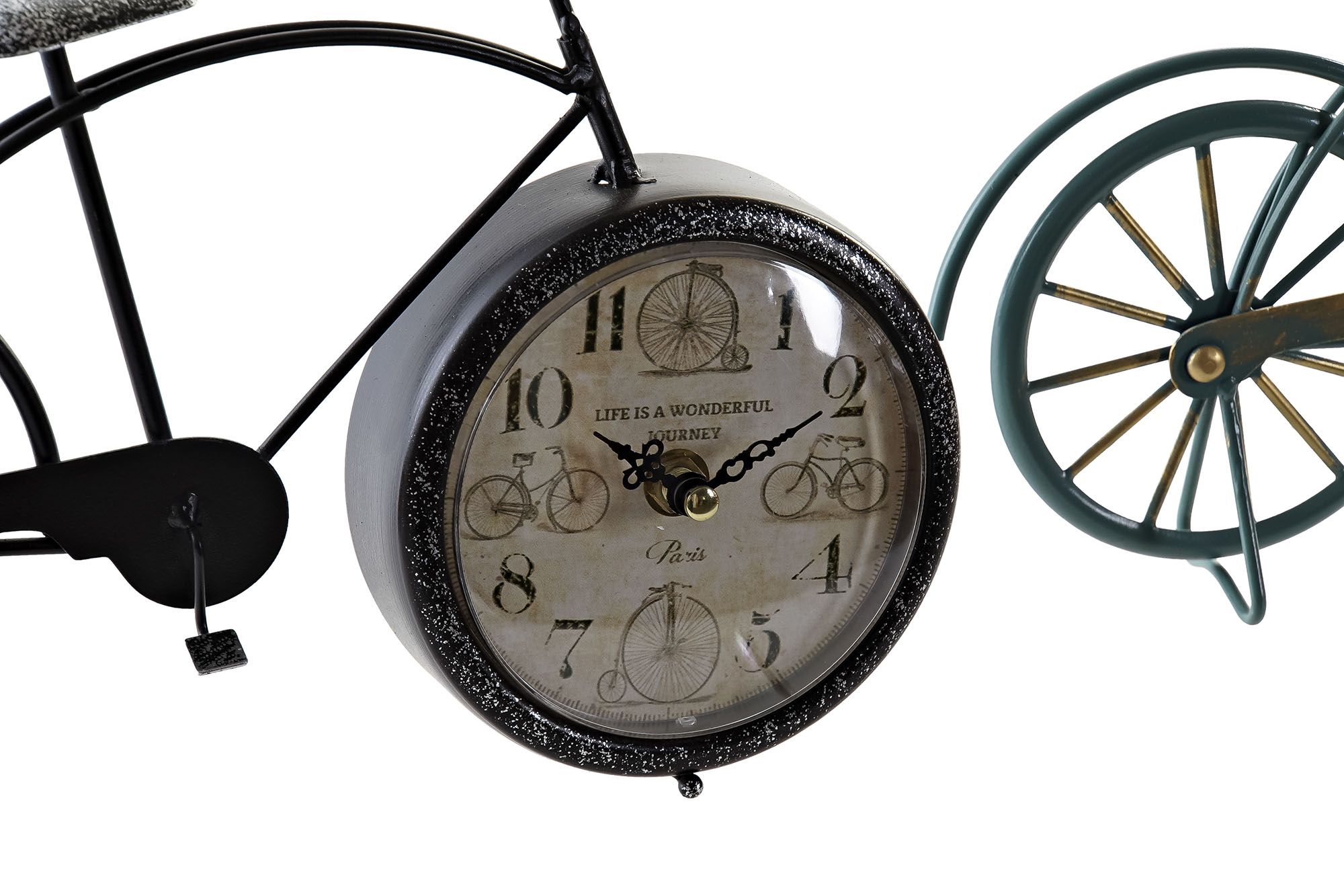 vintage metal bicycle table clock design - Image 2