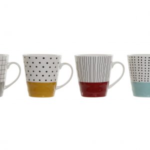 vintage color mugs design