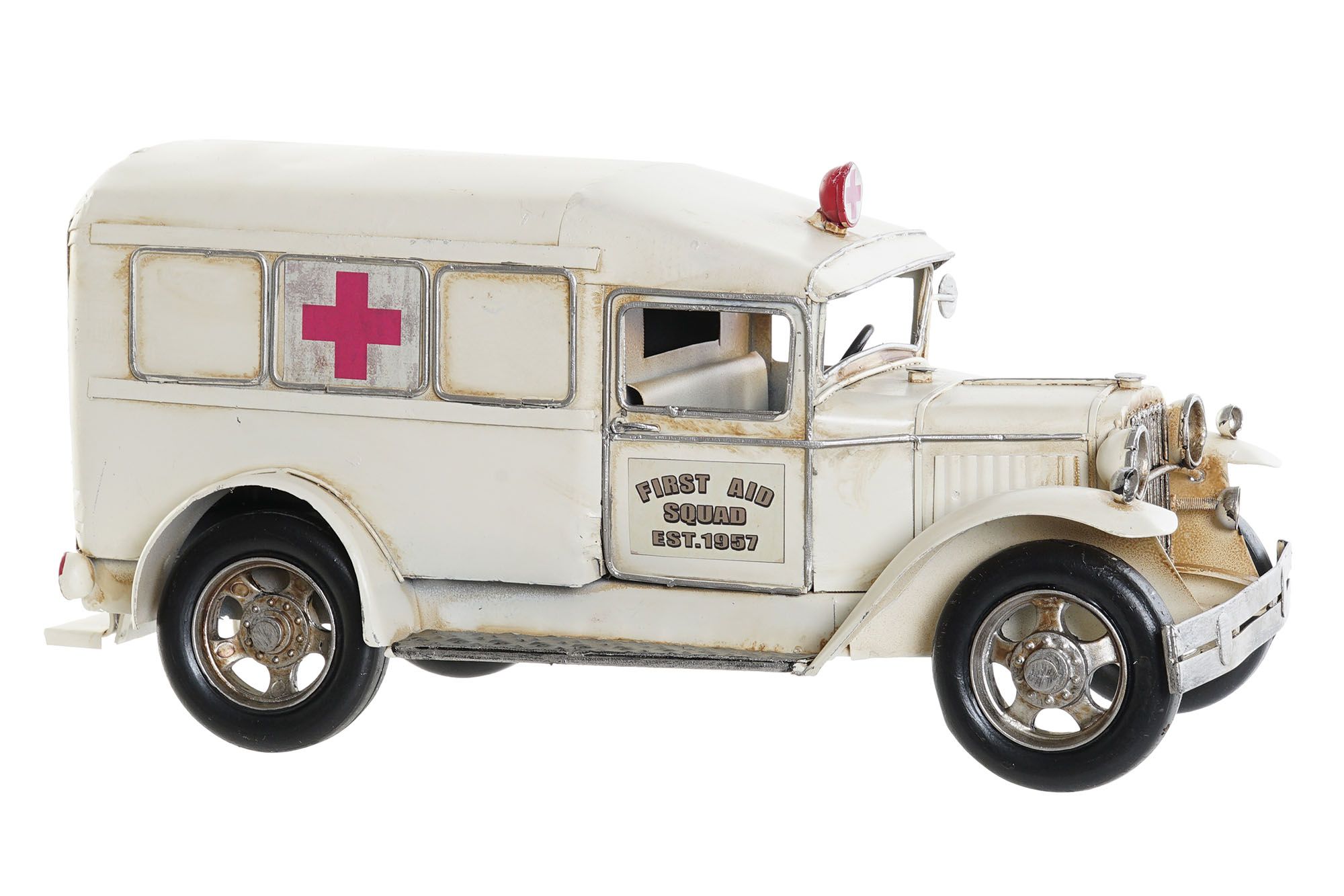 vintage metal ambulance design