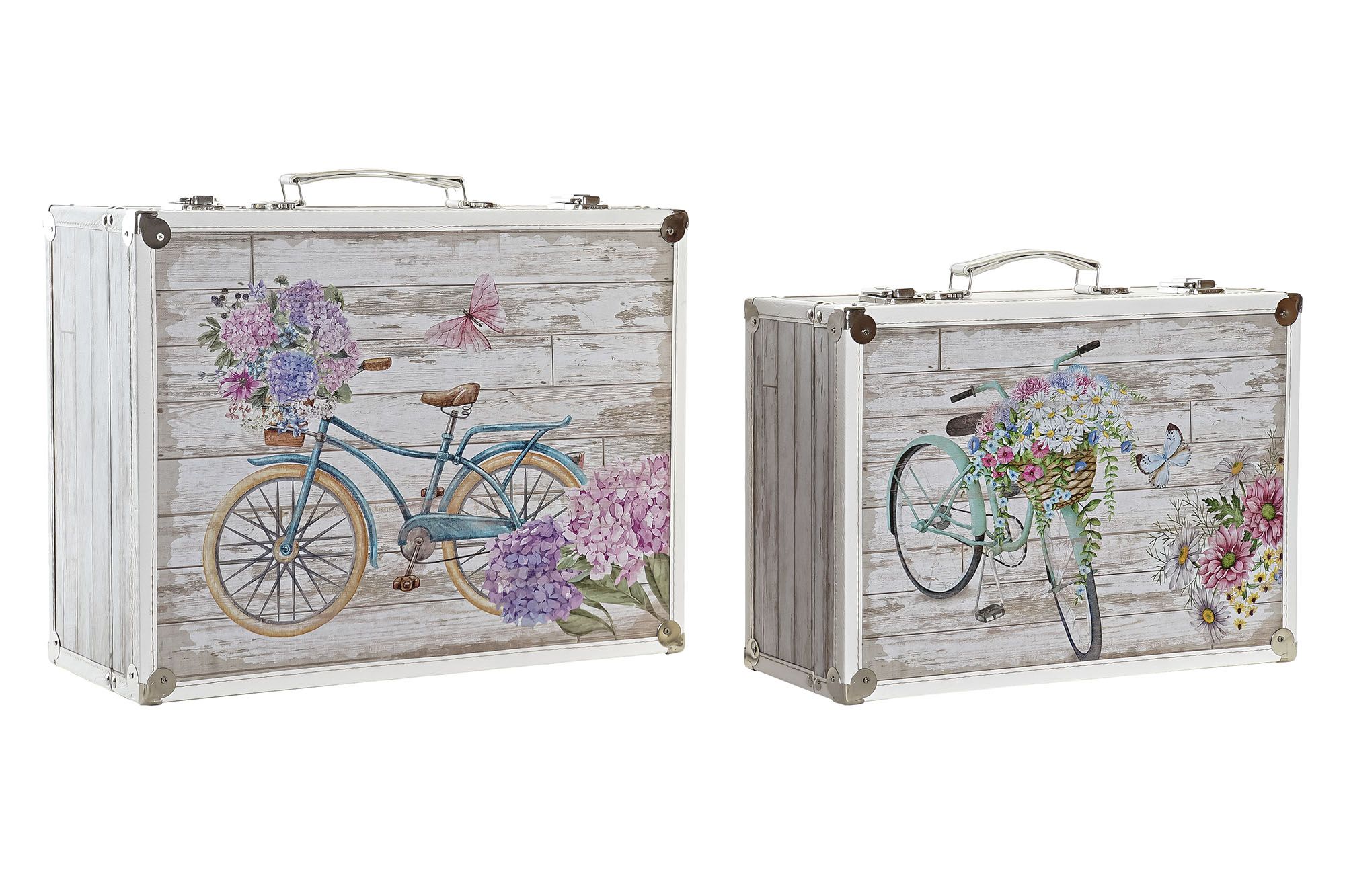 Vintage luggage designs wood & metal