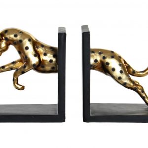 Figure design  leopard book ends