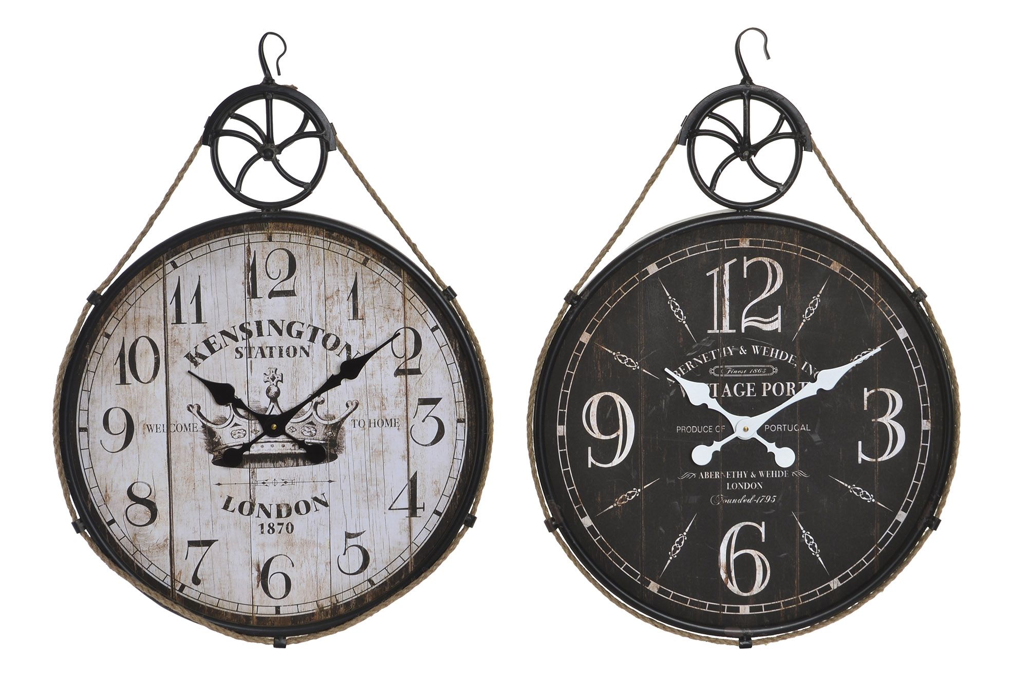 Marine design metal wall clock