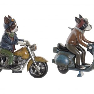 FIGURE DOG ON BIKE RESIN ART DESIGN