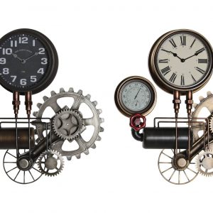 metal wall clock & thermometer unique design