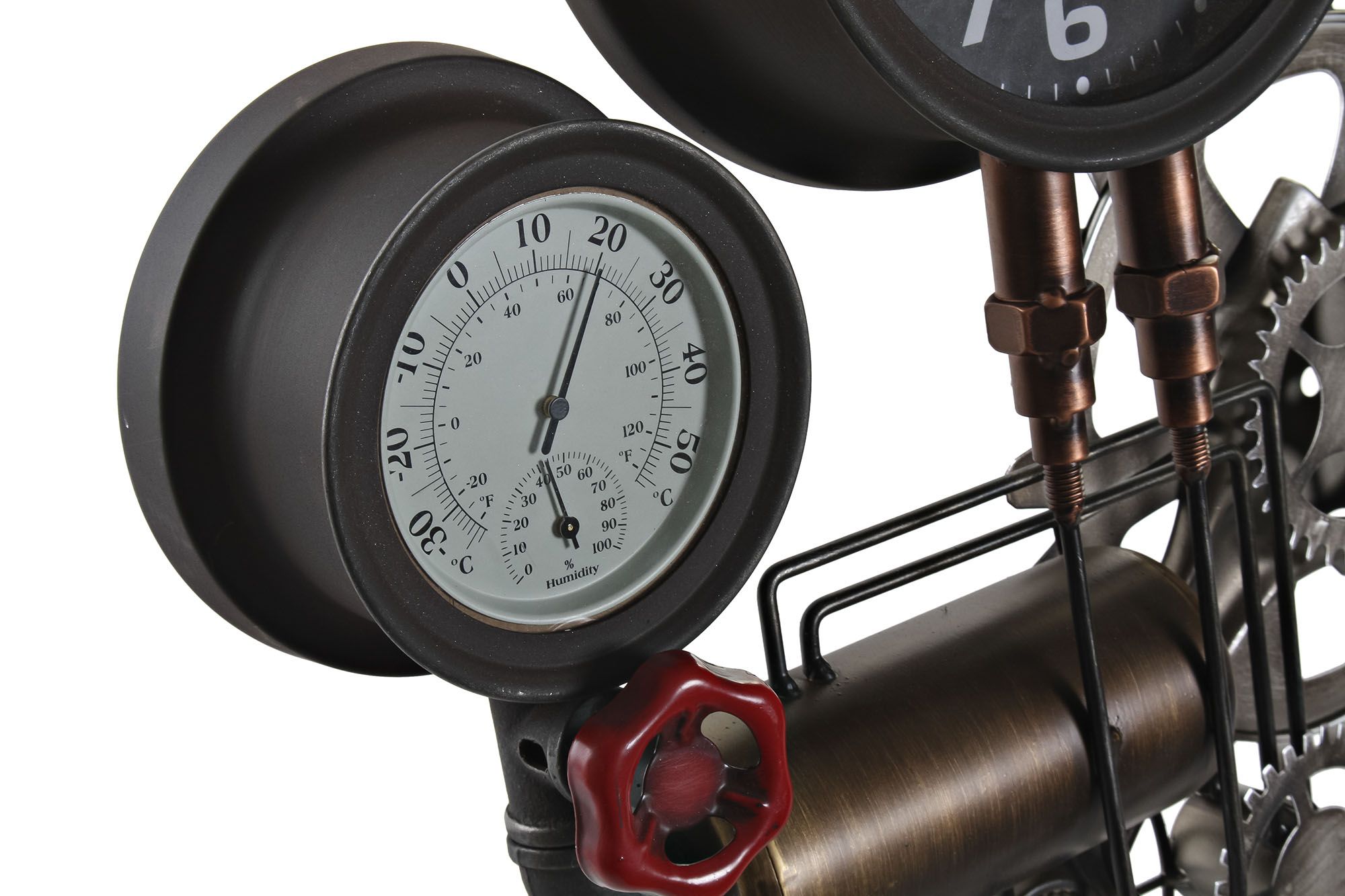 metal wall clock & thermometer unique design - Image 2