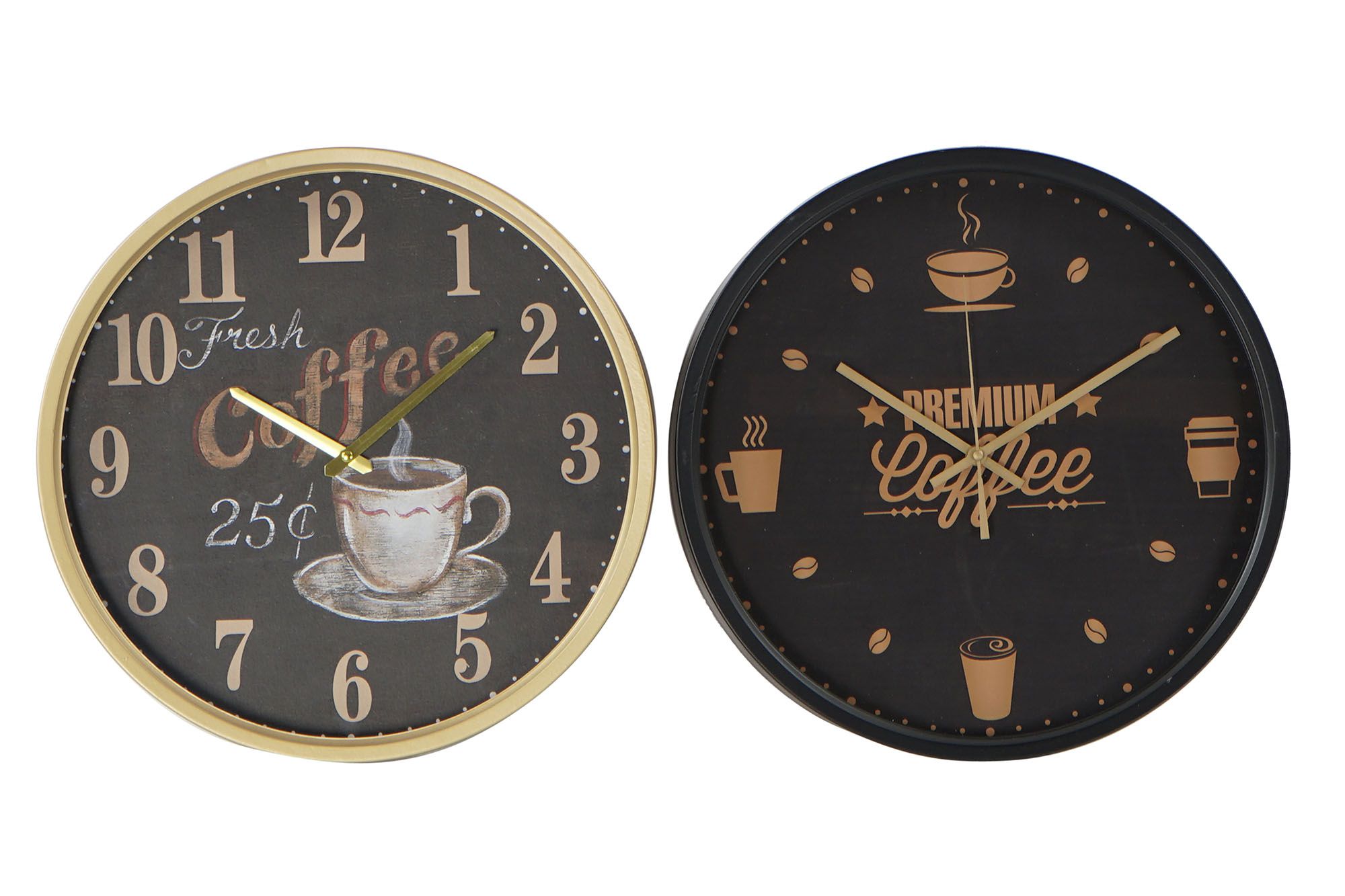 coffee design metal wall clock