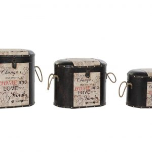 Vintage leather stools set of 3 pcs