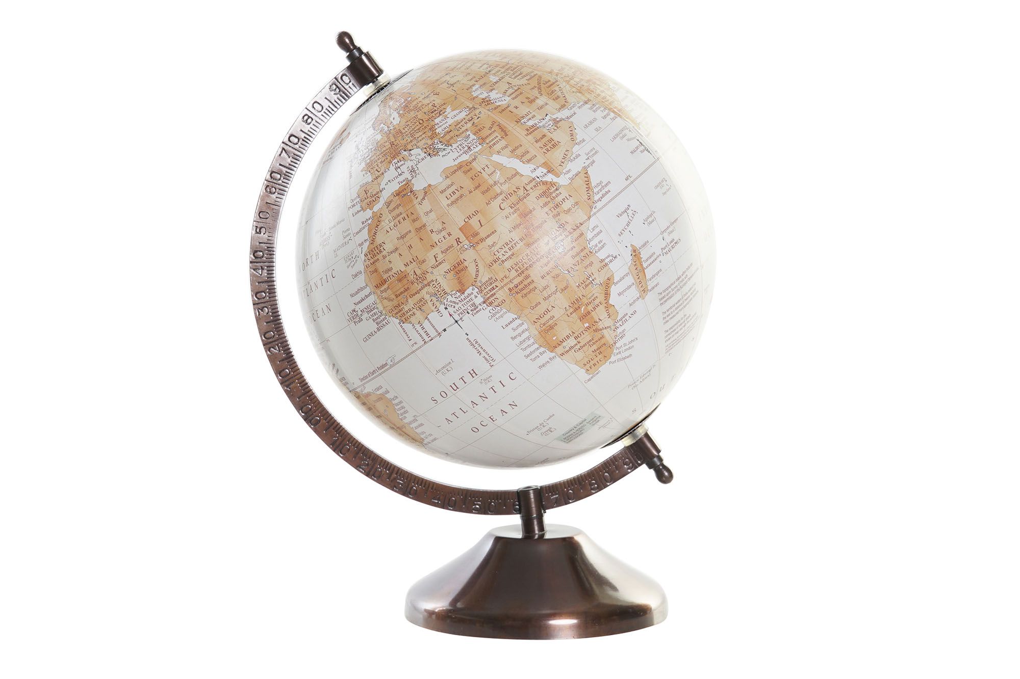 Vintage rose gold globe design