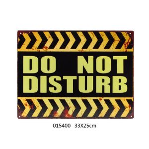Do not disturb sign . U.S.A design metal embossed sign