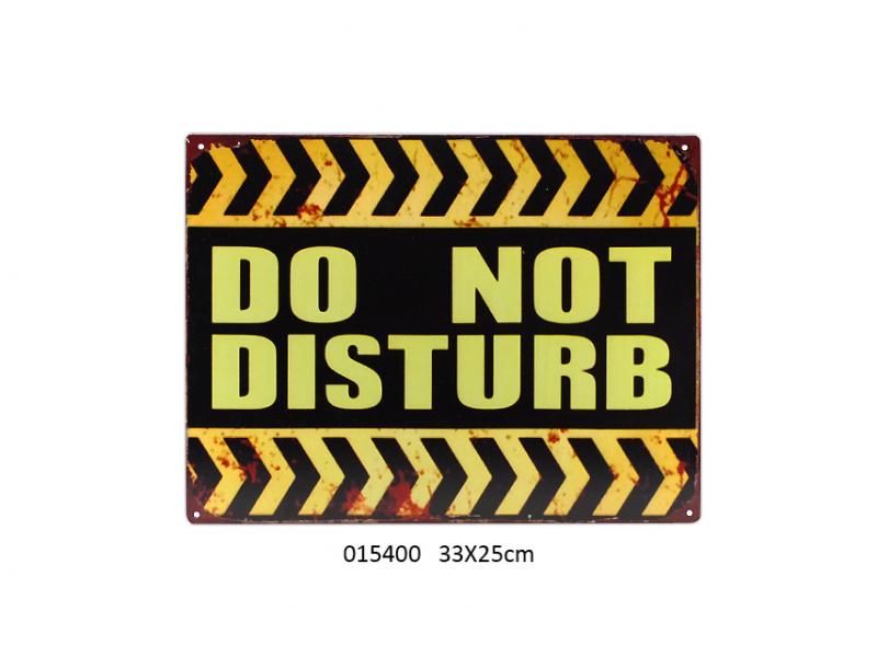 Do not disturb sign . U.S.A design metal embossed sign
