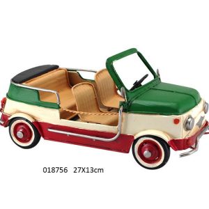 METAL FIAT 500 CONVERTIBLE HAND MADE & HAND PAINTED COLLECTION ITEM