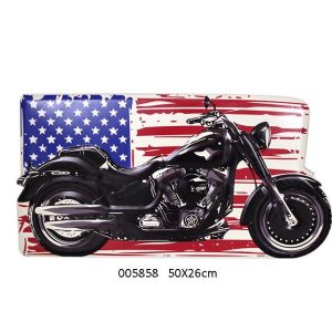 U.S.A DESIGN BIKE XL METAL EMBOSSED SIGN