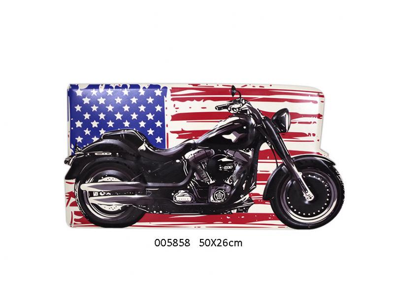 U.S.A DESIGN BIKE XL METAL EMBOSSED SIGN