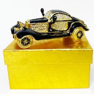 METAL DESIGN ANTIQUE CAR JEWEL BOX