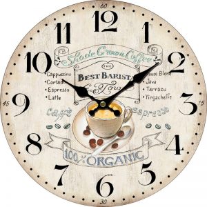 WOOD WALL CLOCK VINTAGE DESIGN