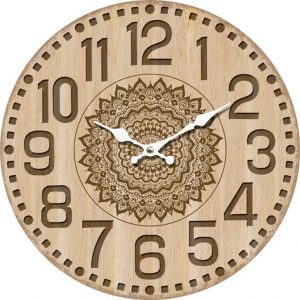 WOOD WALL CLOCK VINTAGE DESIGN