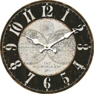 WOOD WALL CLOCK VINTAGE DESIGN