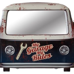 METAL VAN & MIRROR VINTAGE DESIGN MY GARAGE MY RULES XXL