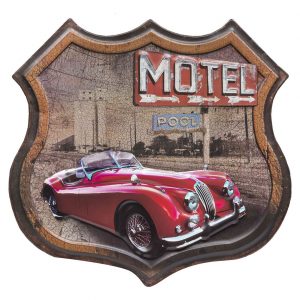 EMBOSSED METAL SIGN DESIGN MOTEL XL