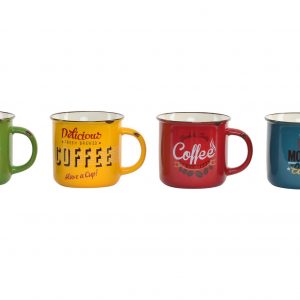 Porcelain mugs retro coffee  4 mods