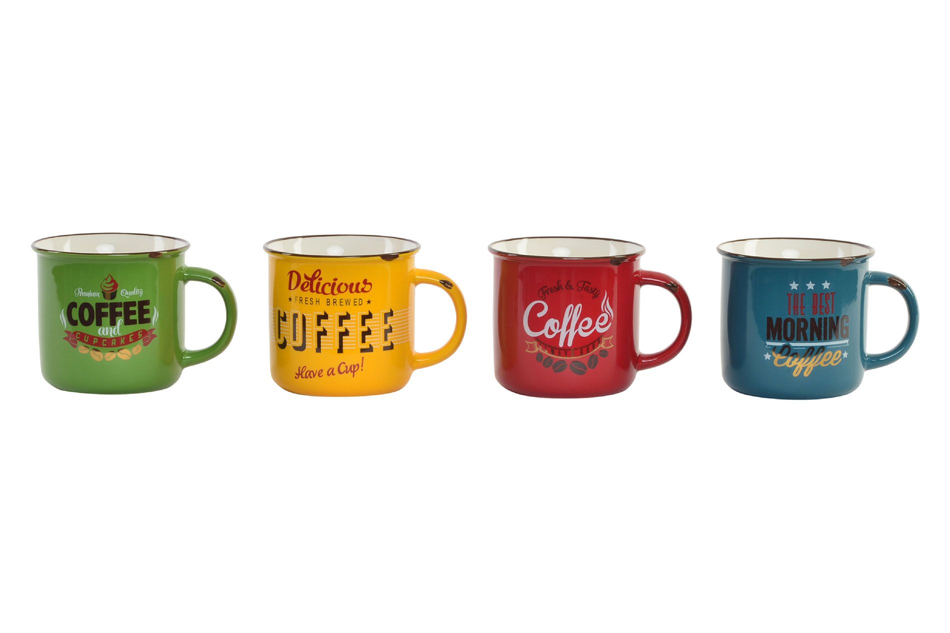 Porcelain mugs retro coffee 4 mods