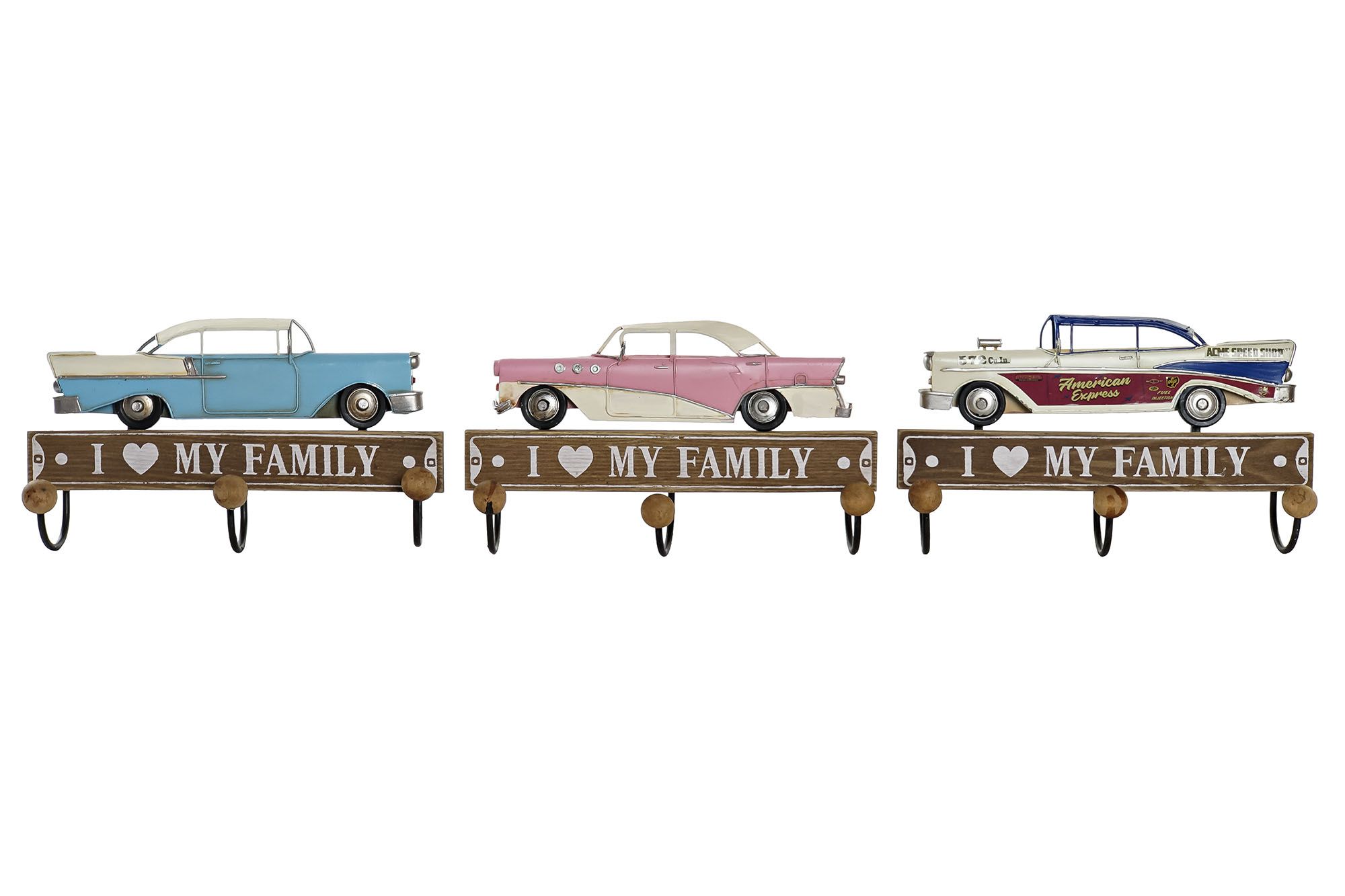 American car design hanger wood & metal