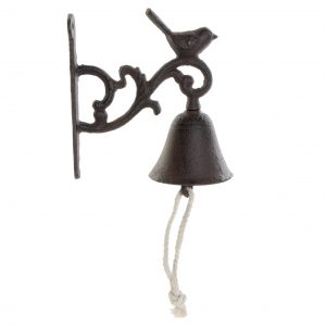 Cast iron vintage bell bird design