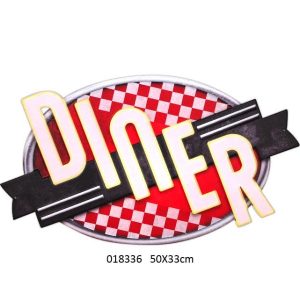 Diner U.S.A metal embossed sign