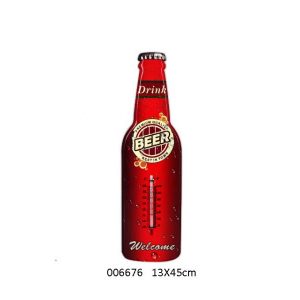 Thermometer beer U.S.A design metal embossed sign