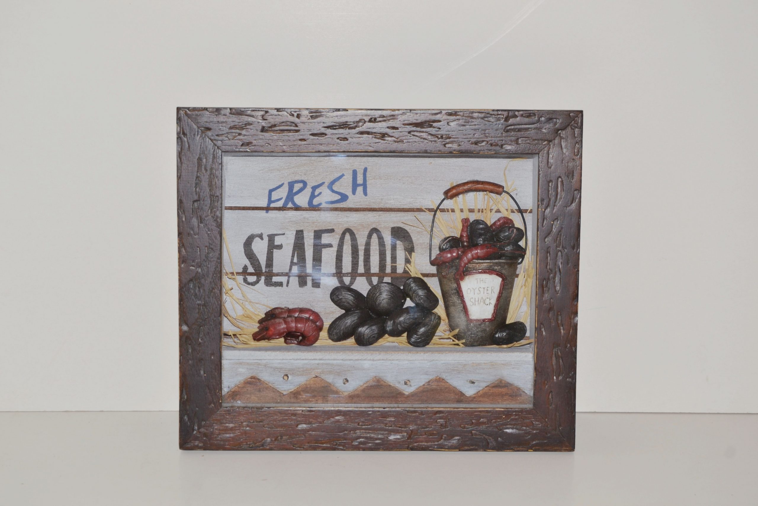 WOOD FRAME HAND MADE DESIGN SEAFOOD