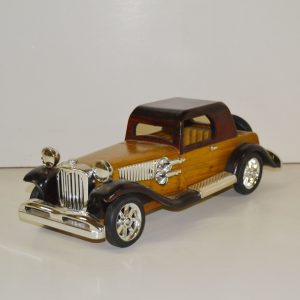 WOOD HAND MADE VINTAGE OLD CAR DESIGN COLLECTION ITEM