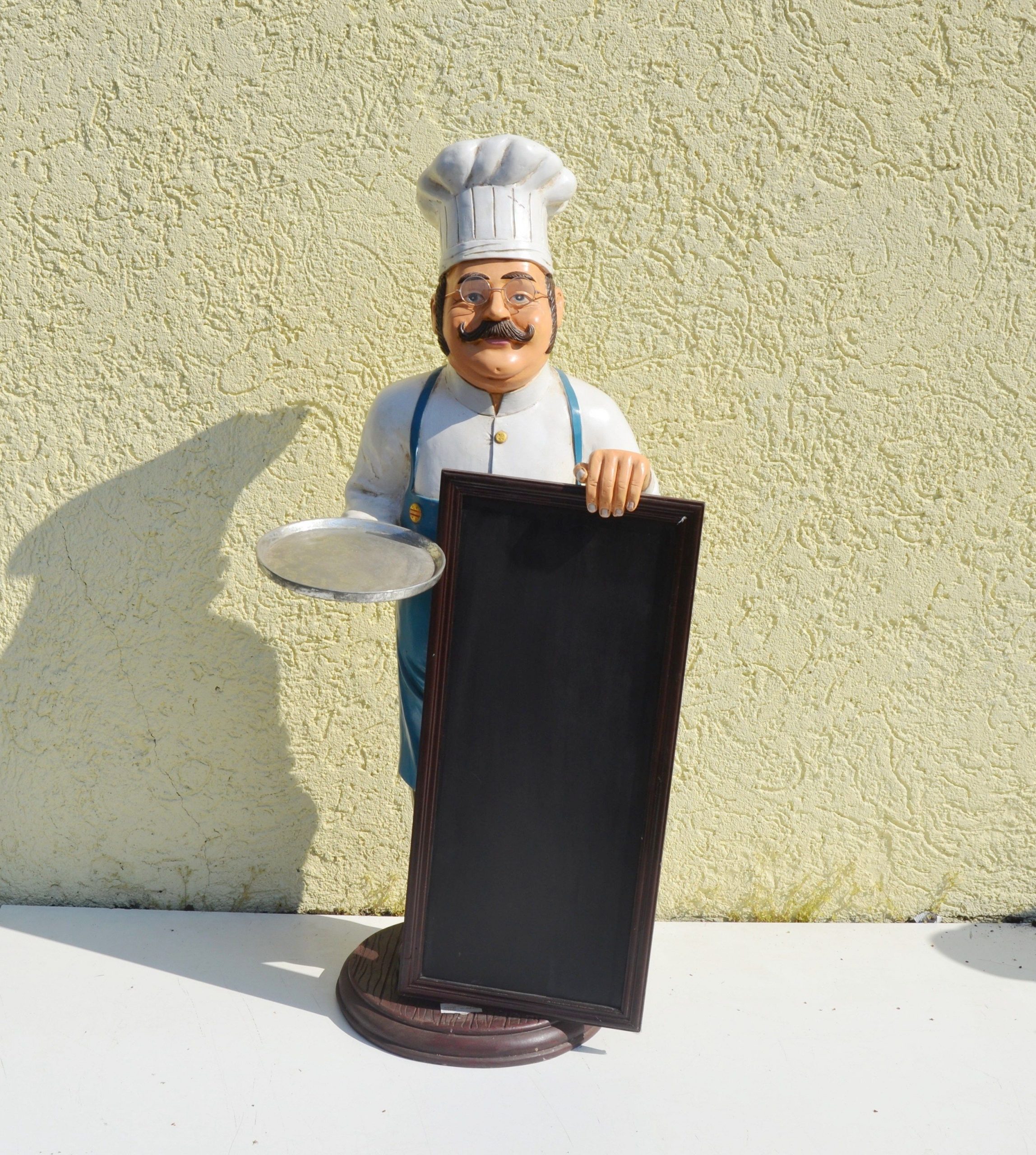 VINTAGE HAND PAINTED CHEF & CHALK BOARD
