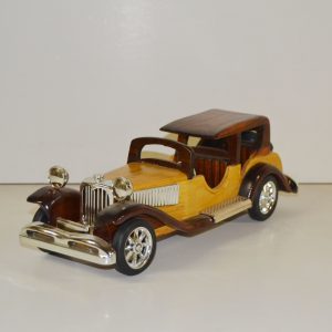 WOOD HAND MADE VINTAGE OLD CAR DESIGN COLLECTION ITEM
