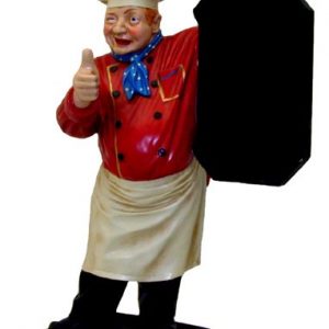 CHEF WITH CHALK BOARD DESIGN HAND PAINTED ITEM