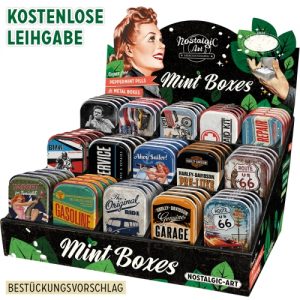 VINTAGE EMBOSSED TIN BOXES WITH MINTS COLLECTION