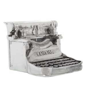 RESIN VINTAGE TYPEWRITER SILVER DESIGN