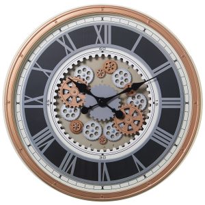VINTAGE REAL MECHANICAL MOVING GEARS WALL CLOCK XL