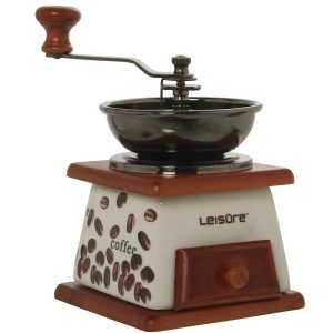 PORCELAIN & WOOD DESIGN  VINTAGE COFFEE GRINDER