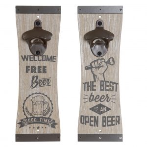 BOTTLE OPENER WOOD & IRON 10X4X30 2 MOD.